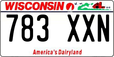 WI license plate 783XXN