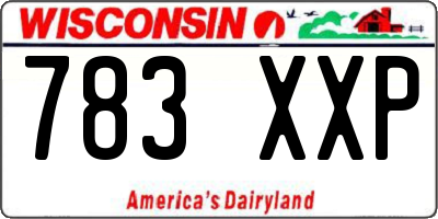 WI license plate 783XXP