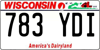 WI license plate 783YDI