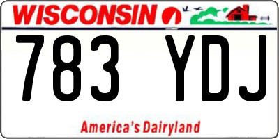 WI license plate 783YDJ