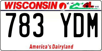 WI license plate 783YDM