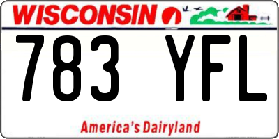 WI license plate 783YFL
