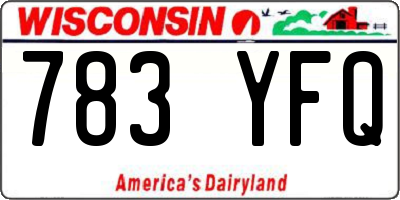 WI license plate 783YFQ