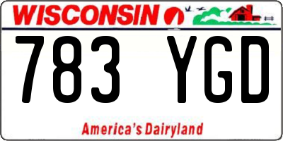WI license plate 783YGD