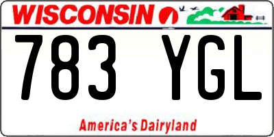 WI license plate 783YGL