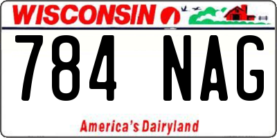 WI license plate 784NAG