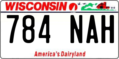 WI license plate 784NAH