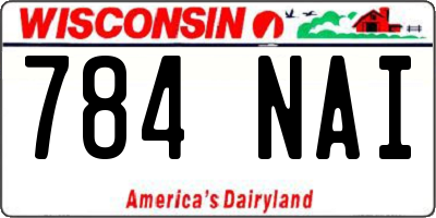 WI license plate 784NAI