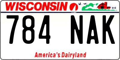 WI license plate 784NAK