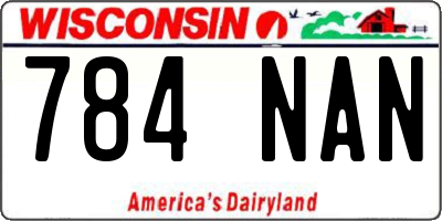 WI license plate 784NAN