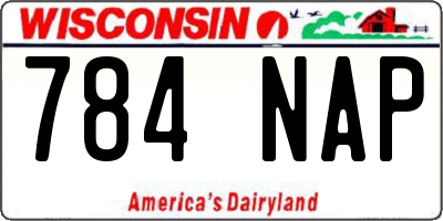 WI license plate 784NAP