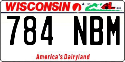 WI license plate 784NBM