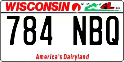 WI license plate 784NBQ