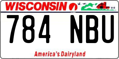 WI license plate 784NBU