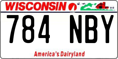 WI license plate 784NBY