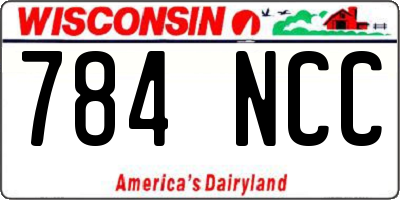 WI license plate 784NCC