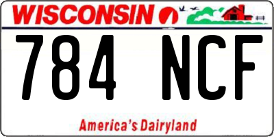 WI license plate 784NCF
