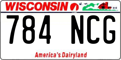WI license plate 784NCG