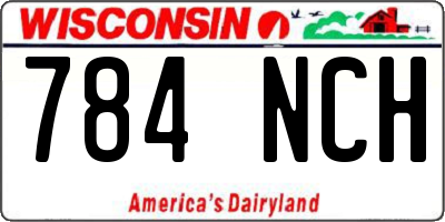 WI license plate 784NCH