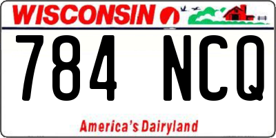 WI license plate 784NCQ