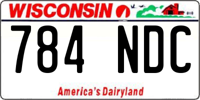 WI license plate 784NDC