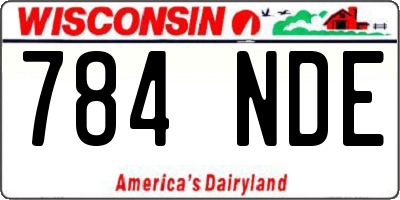 WI license plate 784NDE