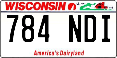 WI license plate 784NDI