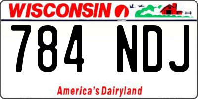 WI license plate 784NDJ