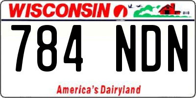 WI license plate 784NDN