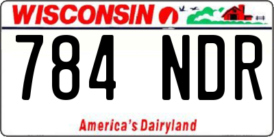 WI license plate 784NDR
