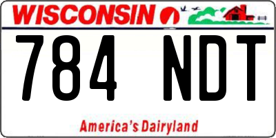 WI license plate 784NDT