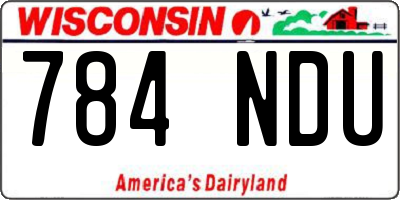 WI license plate 784NDU