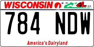 WI license plate 784NDW