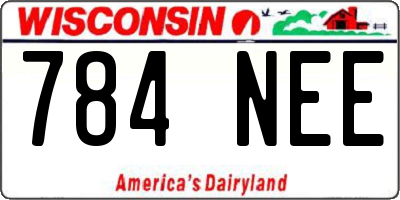 WI license plate 784NEE