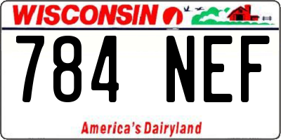 WI license plate 784NEF