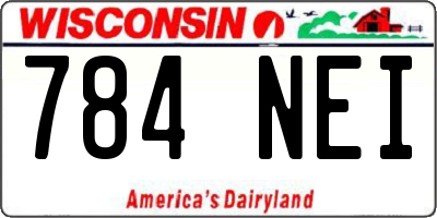 WI license plate 784NEI