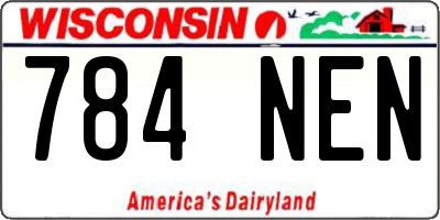 WI license plate 784NEN