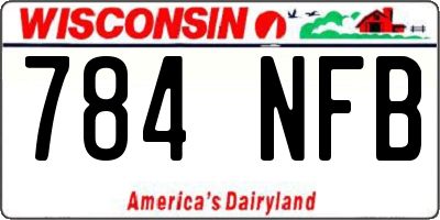 WI license plate 784NFB