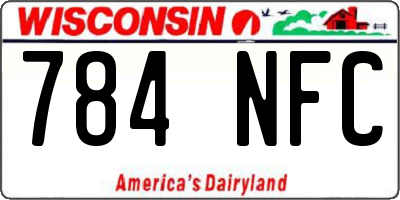 WI license plate 784NFC