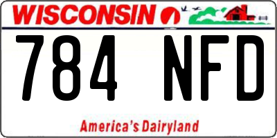 WI license plate 784NFD