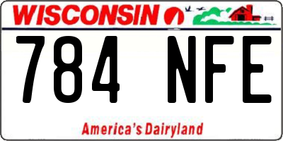 WI license plate 784NFE