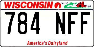 WI license plate 784NFF