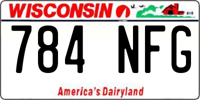WI license plate 784NFG