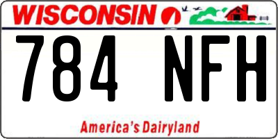 WI license plate 784NFH