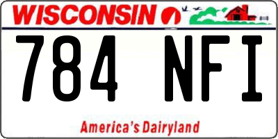 WI license plate 784NFI