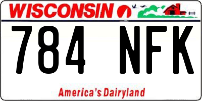 WI license plate 784NFK
