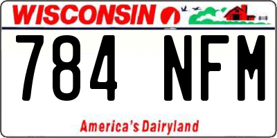 WI license plate 784NFM
