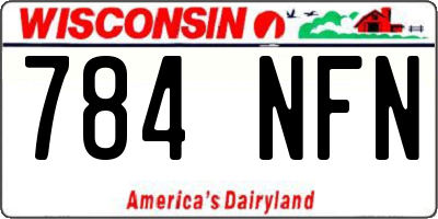 WI license plate 784NFN