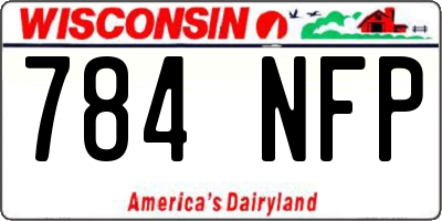 WI license plate 784NFP
