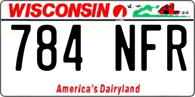 WI license plate 784NFR